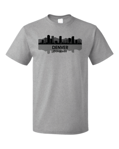 Unisex Grey Denver, Co City Skyline - Mile-High City Pride Colorado Rockies T-shirt