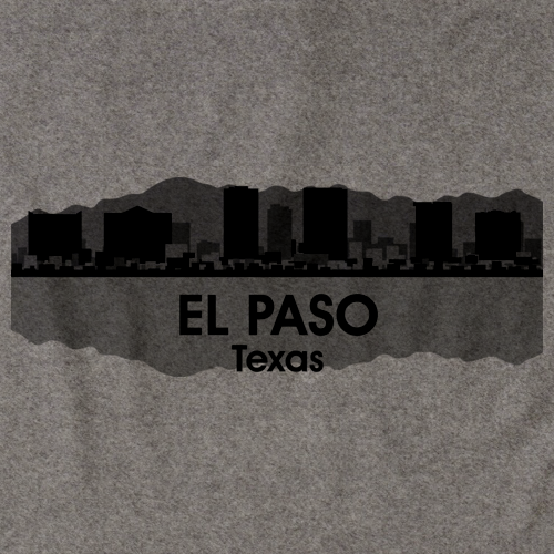 EL PASO, TX CITY SKYLINE Grey art preview