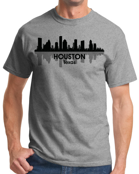 Unisex Grey Houston, TX City Skyline - Texas Pride Magnolia City Astros T-shirt