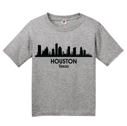 Youth Grey Houston, TX City Skyline - Texas Pride Magnolia City Astros T-shirt