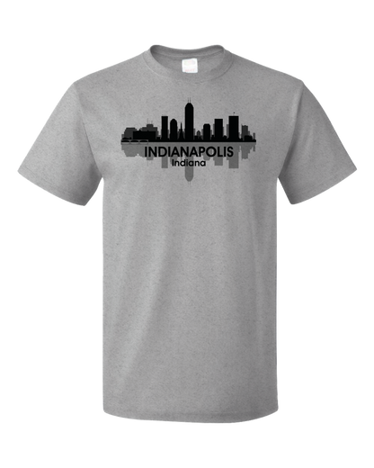 Unisex Grey Indianapolis, IN City Skyline - Indianapolitan Pride Indy 500 T-shirt