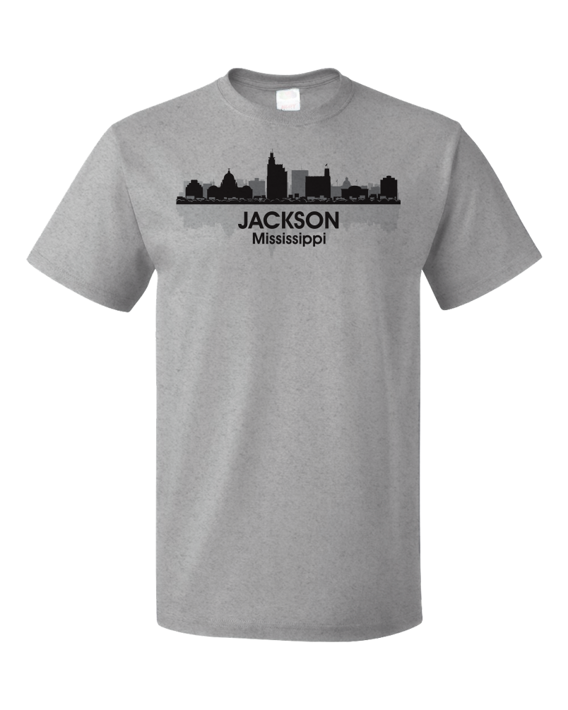 Unisex Grey Jackson, MS City Skyline - Mississippi Pride Blues Trail Love T-shirt