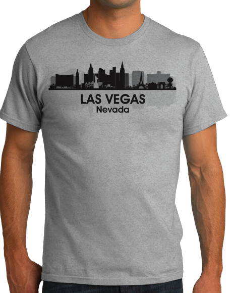 Unisex Grey Las Vegas, NV City Skyline - Sin City Stays In Vegas Gambling T-shirt