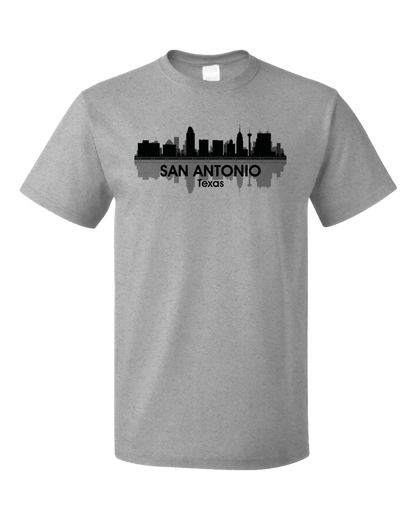 Unisex Grey San Antonio, TX City Skyline - San Antonio Texas Pride Love T-shirt