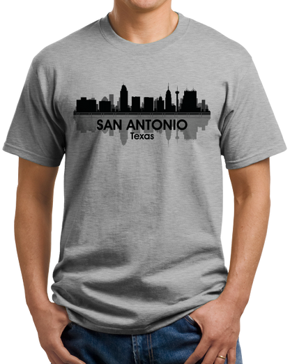 Unisex Grey San Antonio, TX City Skyline - San Antonio Texas Pride Love T-shirt