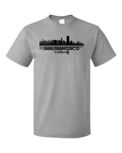 Unisex Grey San Francisco City Skyline - SF NorCal City by The Bay San Fran T-shirt