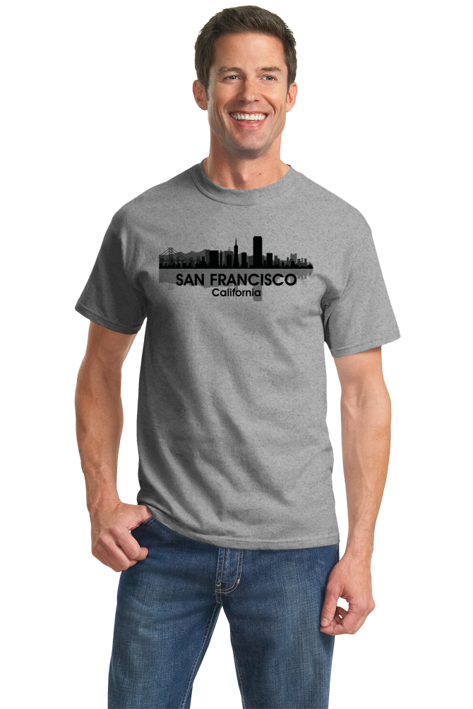 Unisex Grey San Francisco City Skyline - SF NorCal City by The Bay San Fran T-shirt