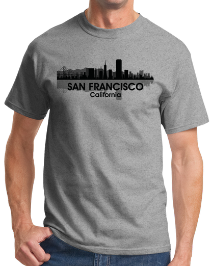 Unisex Grey San Francisco City Skyline - SF NorCal City by The Bay San Fran T-shirt