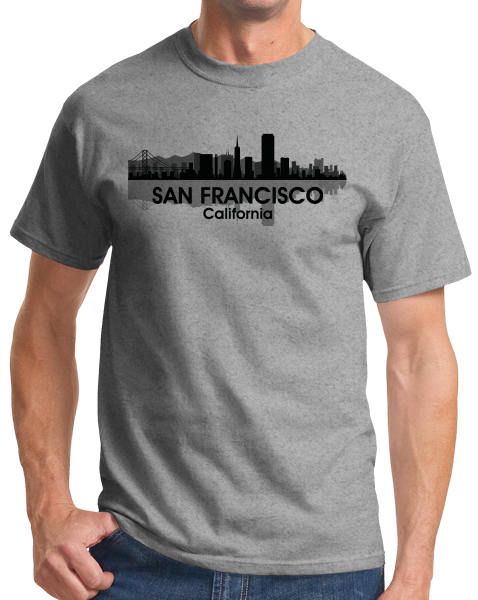 Unisex Grey San Francisco City Skyline - SF NorCal City by The Bay San Fran T-shirt