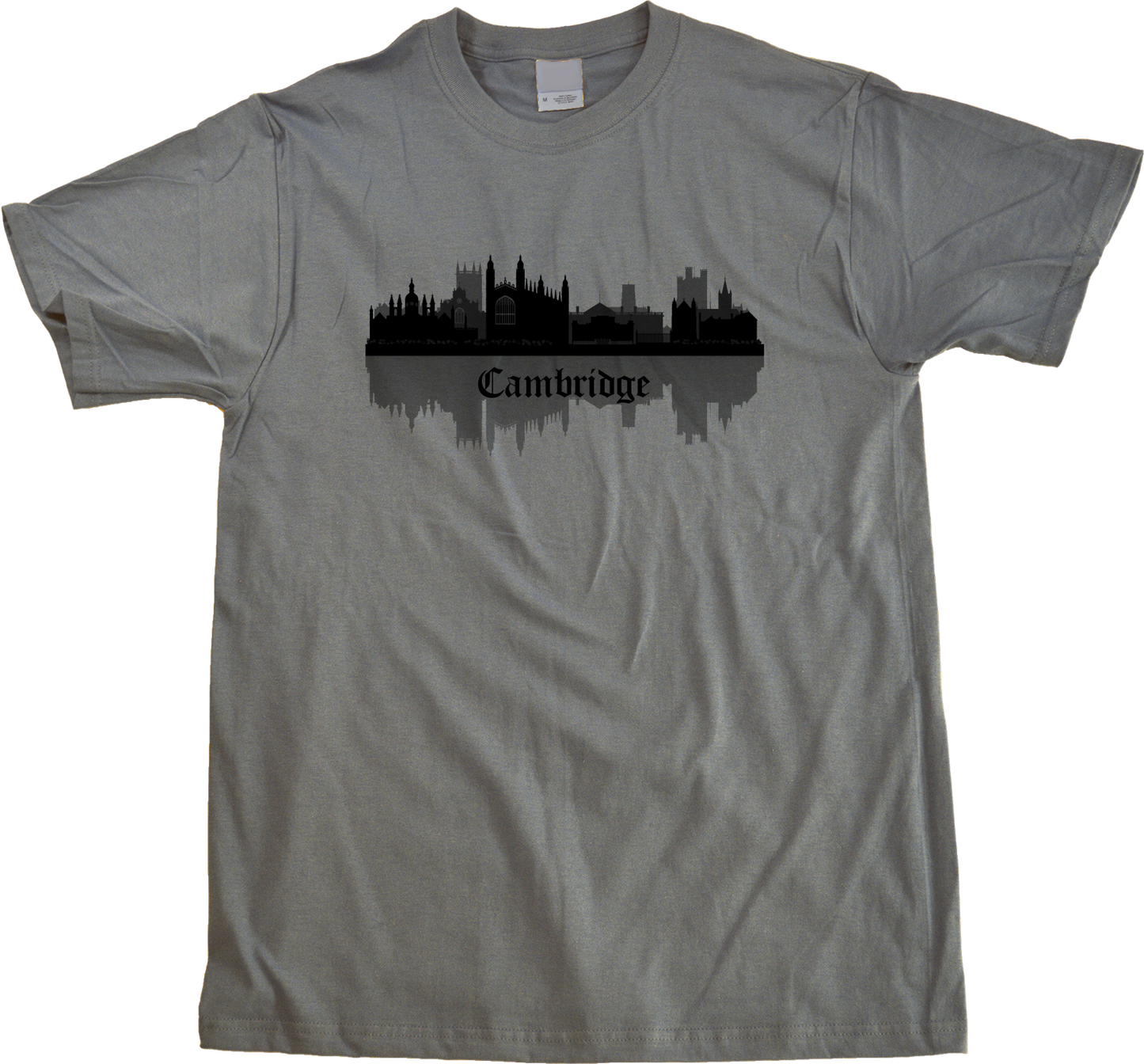 Unisex Grey Skyline Of Cambridge, UK - University Charles Darwin Pink Floyd T-shirt