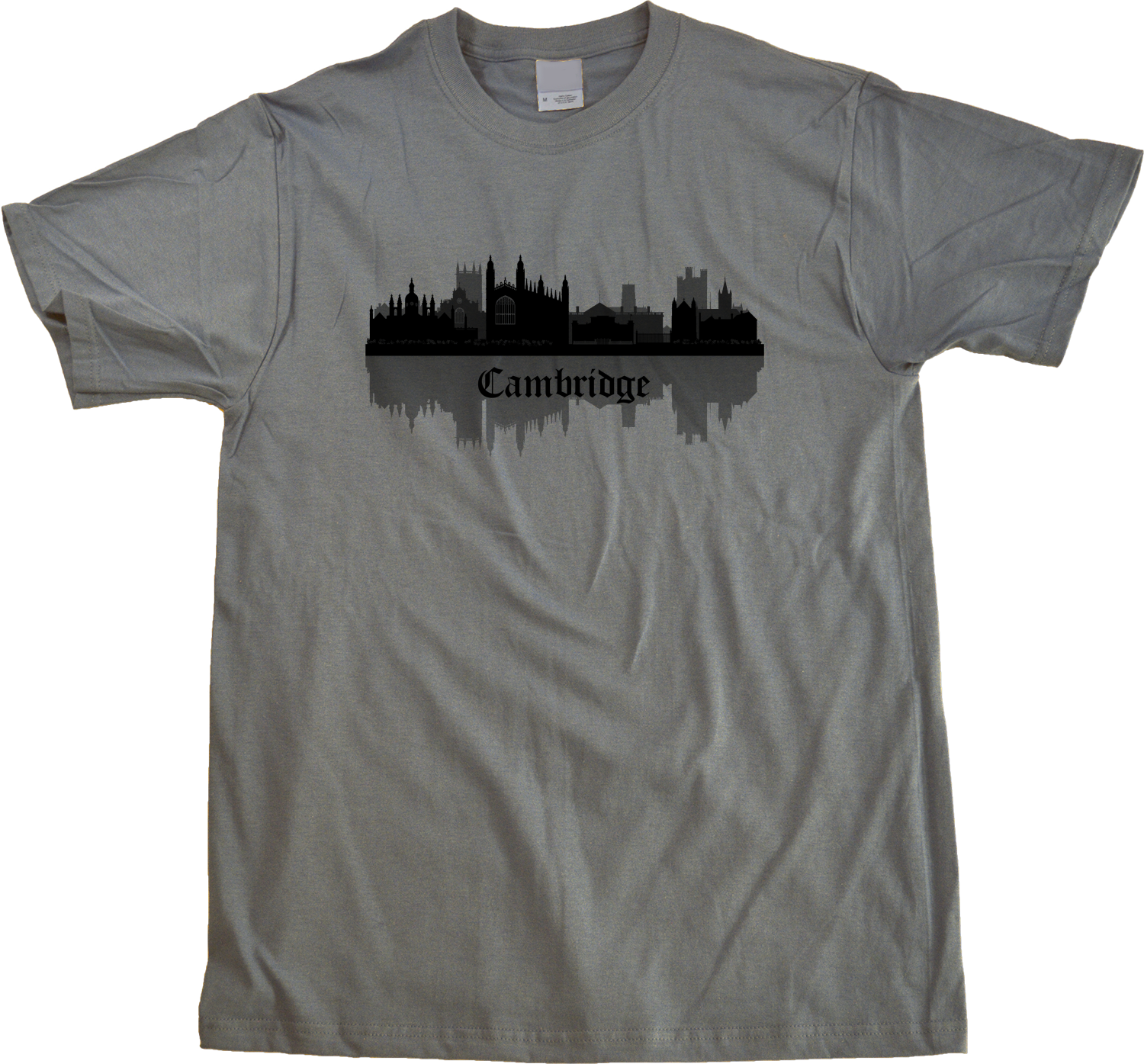 Unisex Grey Skyline Of Cambridge, UK - University Charles Darwin Pink Floyd T-shirt