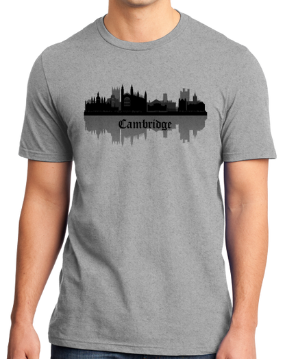 Unisex Grey Skyline Of Cambridge, UK - University Charles Darwin Pink Floyd T-shirt