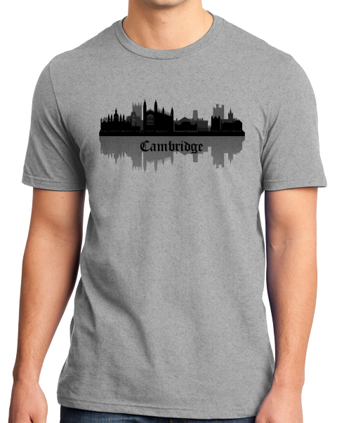 Unisex Grey Skyline Of Cambridge, UK - University Charles Darwin Pink Floyd T-shirt