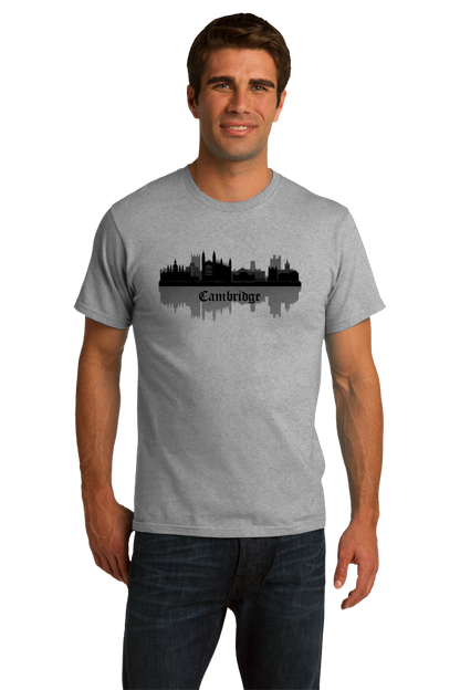 Unisex Grey Skyline Of Cambridge, UK - University Charles Darwin Pink Floyd T-shirt