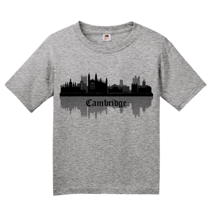 Youth Grey Skyline Of Cambridge, UK - University Charles Darwin Pink Floyd T-shirt