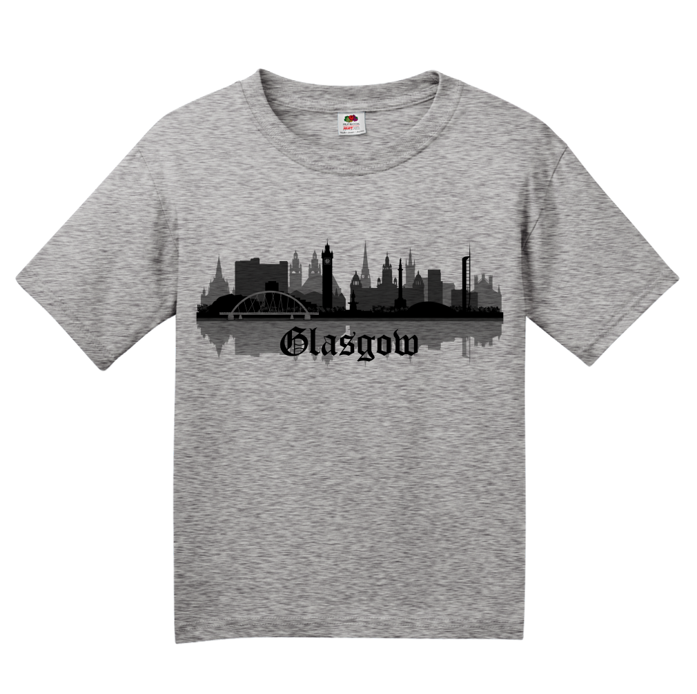 Youth Grey Skyline Of Glasgow, UK - Scottish Pride Love Glasgow City F.C. T-shirt