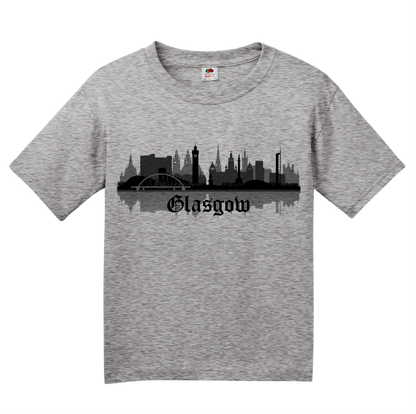 Youth Grey Skyline Of Glasgow, UK - Scottish Pride Love Glasgow City F.C. T-shirt