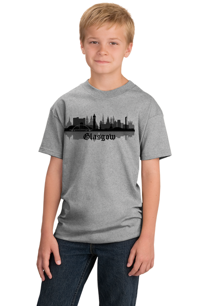 Youth Grey Skyline Of Glasgow, UK - Scottish Pride Love Glasgow City F.C. T-shirt