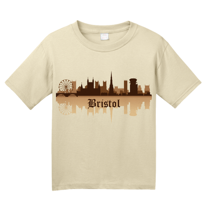 Youth Natural Bristol, England City Skyline - British Pride English Hometown T-shirt