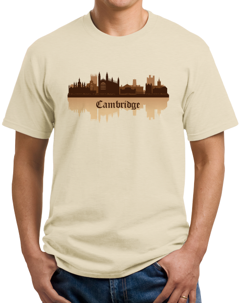 Unisex Natural Skyline Of Cambridge, UK - University Charles Darwin Pink Floyd T-shirt