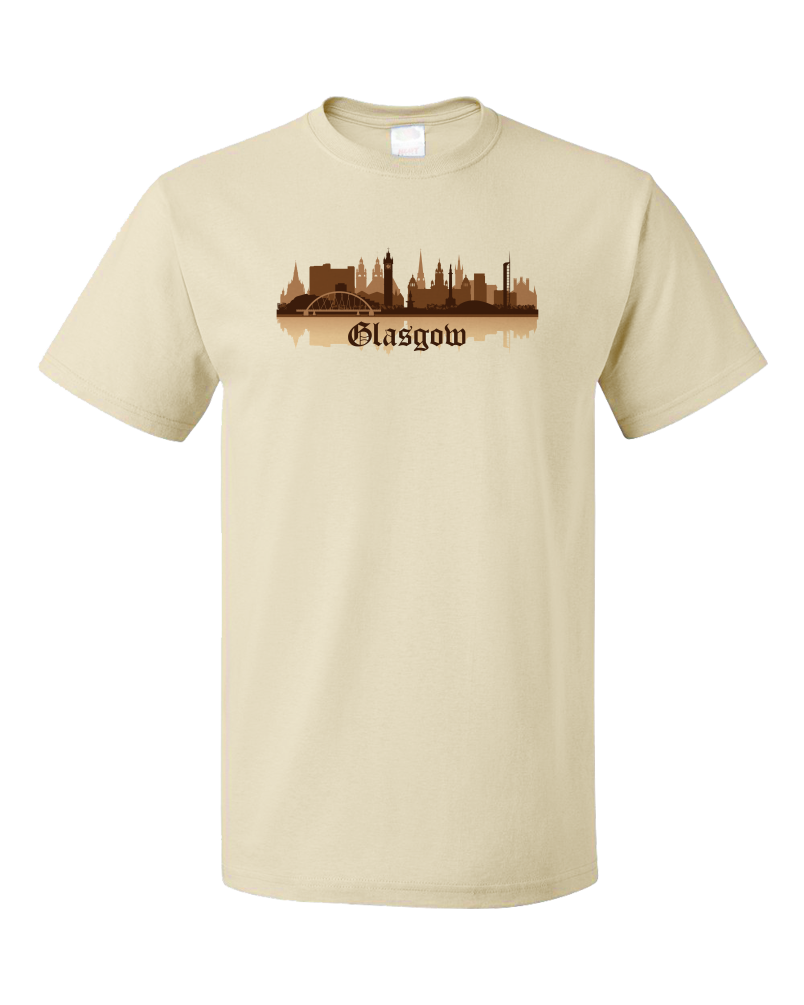 Unisex Natural Skyline Of Glasgow, UK - Scottish Pride Love Glasgow City F.C. T-shirt