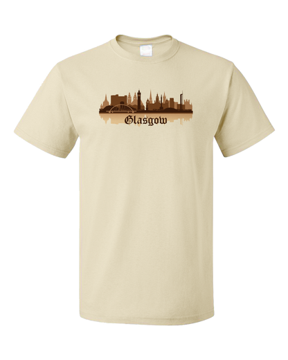 Unisex Natural Skyline Of Glasgow, UK - Scottish Pride Love Glasgow City F.C. T-shirt