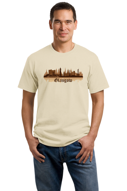 Unisex Natural Skyline Of Glasgow, UK - Scottish Pride Love Glasgow City F.C. T-shirt