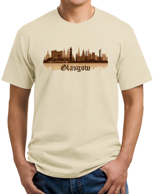 Unisex Natural Skyline Of Glasgow, UK - Scottish Pride Love Glasgow City F.C. T-shirt