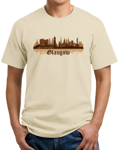 Unisex Natural Skyline Of Glasgow, UK - Scottish Pride Love Glasgow City F.C. T-shirt