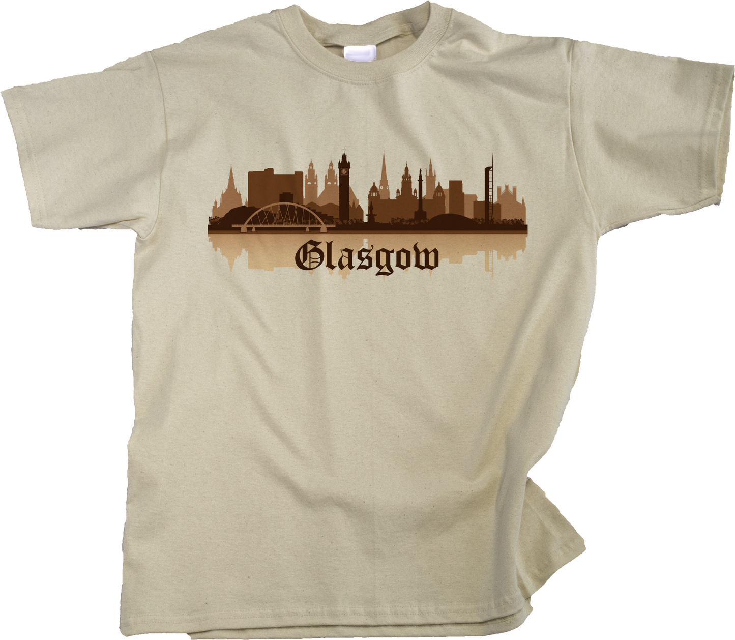 Youth Natural Skyline Of Glasgow, UK - Scottish Pride Love Glasgow City F.C. T-shirt