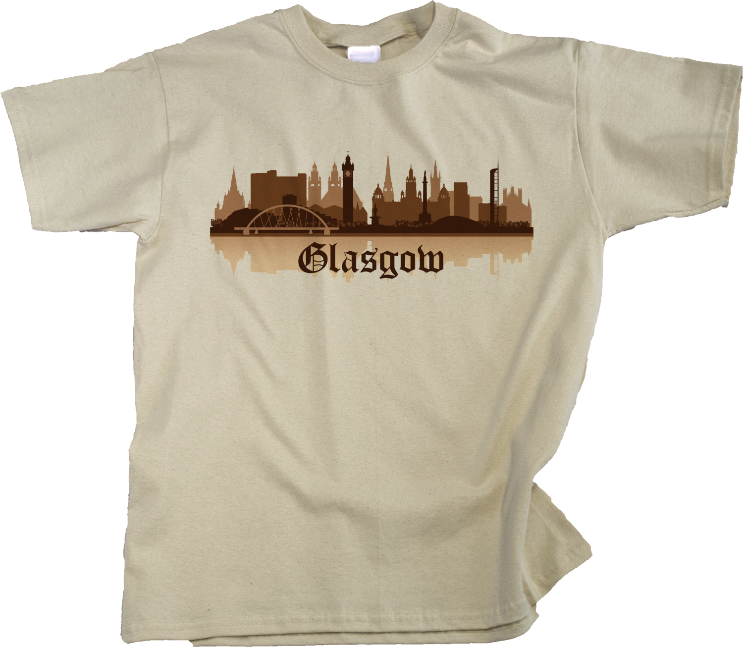 Youth Natural Skyline Of Glasgow, UK - Scottish Pride Love Glasgow City F.C. T-shirt