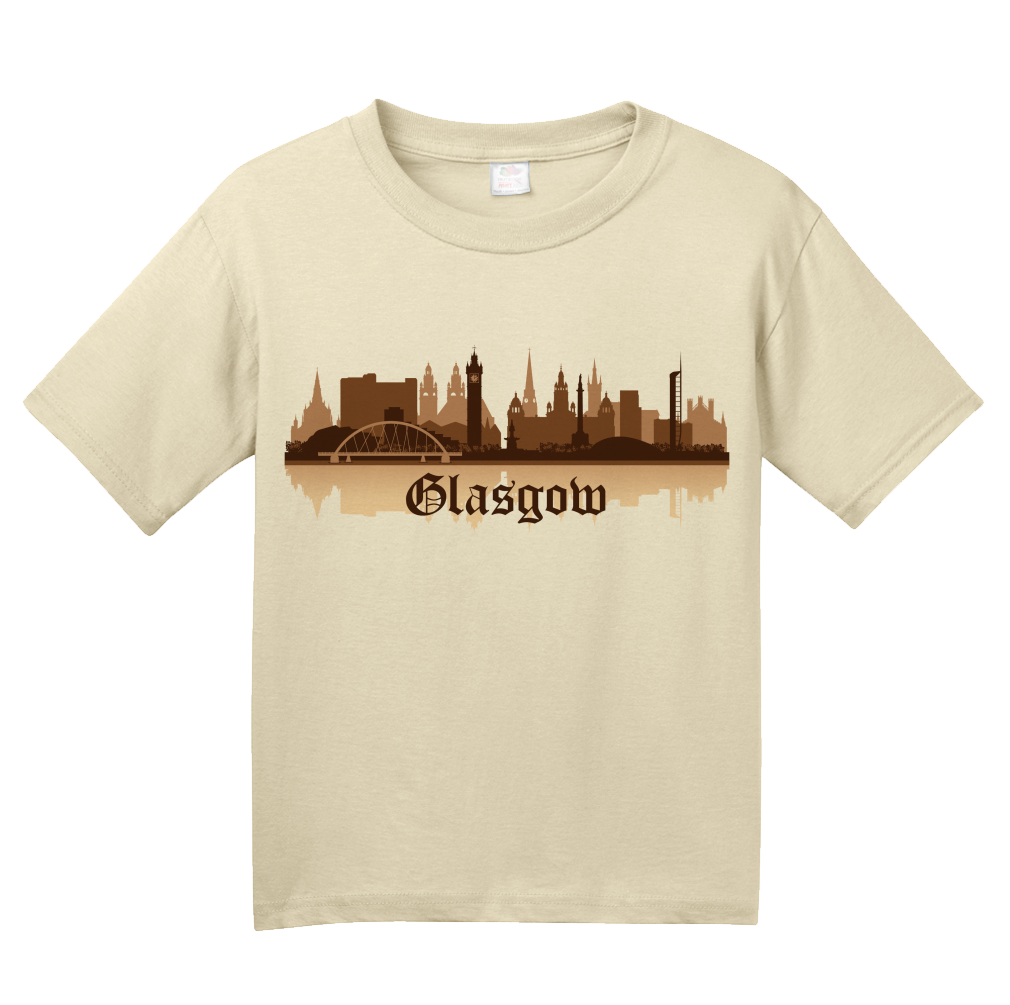 Youth Natural Skyline Of Glasgow, UK - Scottish Pride Love Glasgow City F.C. T-shirt