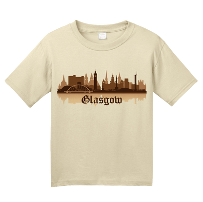 Youth Natural Skyline Of Glasgow, UK - Scottish Pride Love Glasgow City F.C. T-shirt