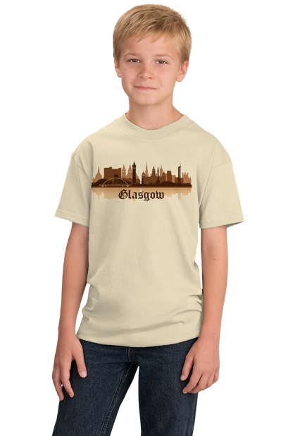 Youth Natural Skyline Of Glasgow, UK - Scottish Pride Love Glasgow City F.C. T-shirt