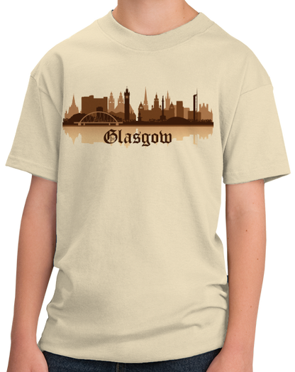 Youth Natural Skyline Of Glasgow, UK - Scottish Pride Love Glasgow City F.C. T-shirt