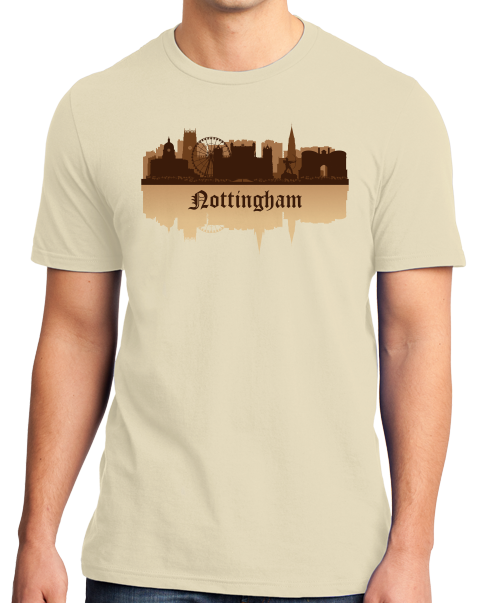 Unisex Natural Nottingham, England City Skyline - Robin Hood Nottingham Forest T-shirt