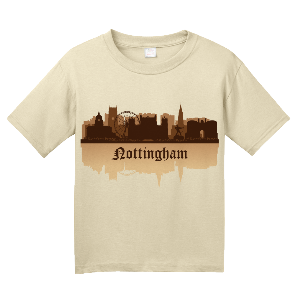 Youth Natural Nottingham, England City Skyline - Robin Hood Nottingham Forest T-shirt