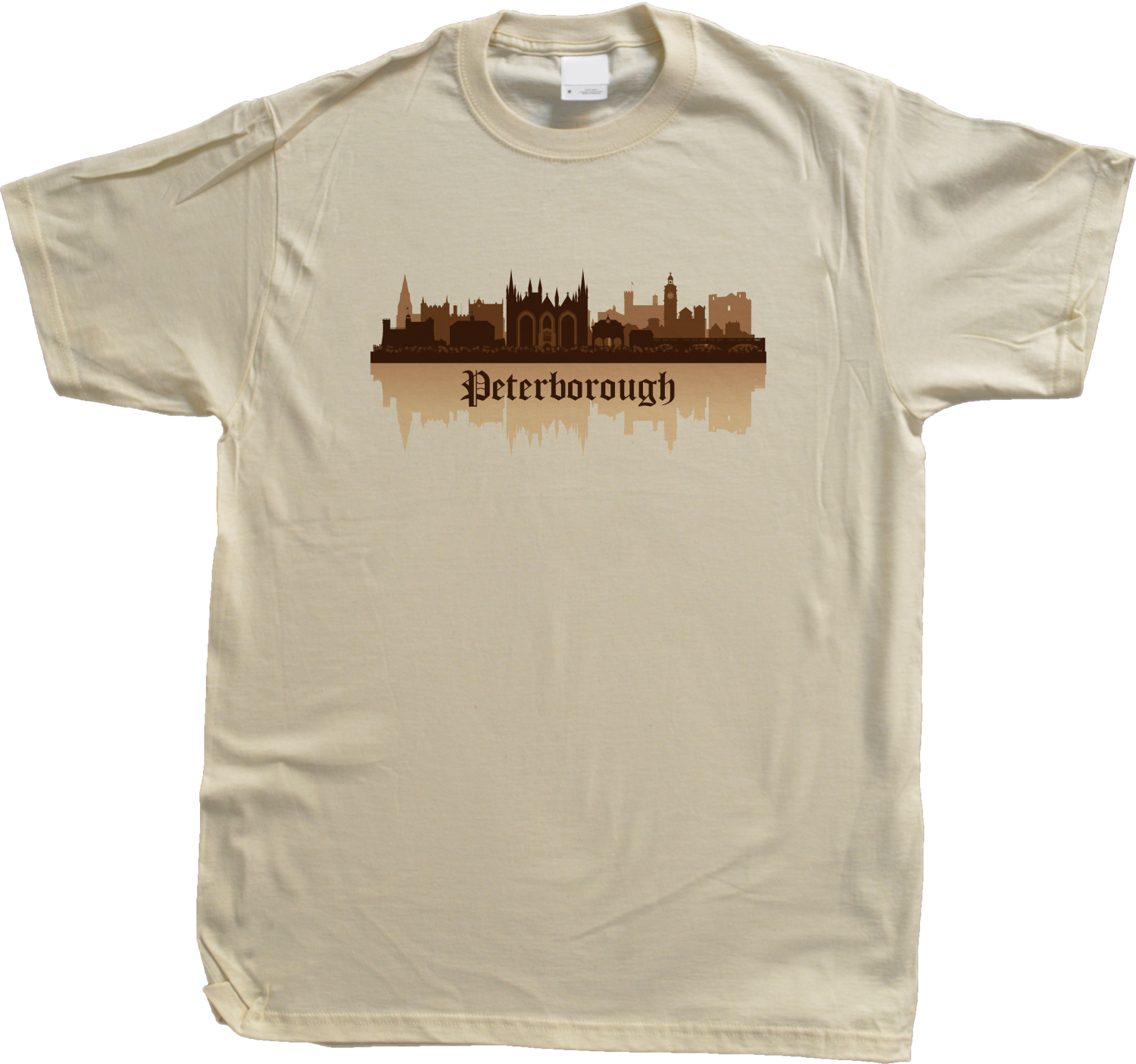 Unisex Natural Skyline Of Peterborough, UK - Peterborough United Football Club T-shirt