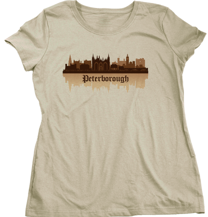 Ladies Natural Skyline Of Peterborough, UK - Peterborough United Football Club T-shirt