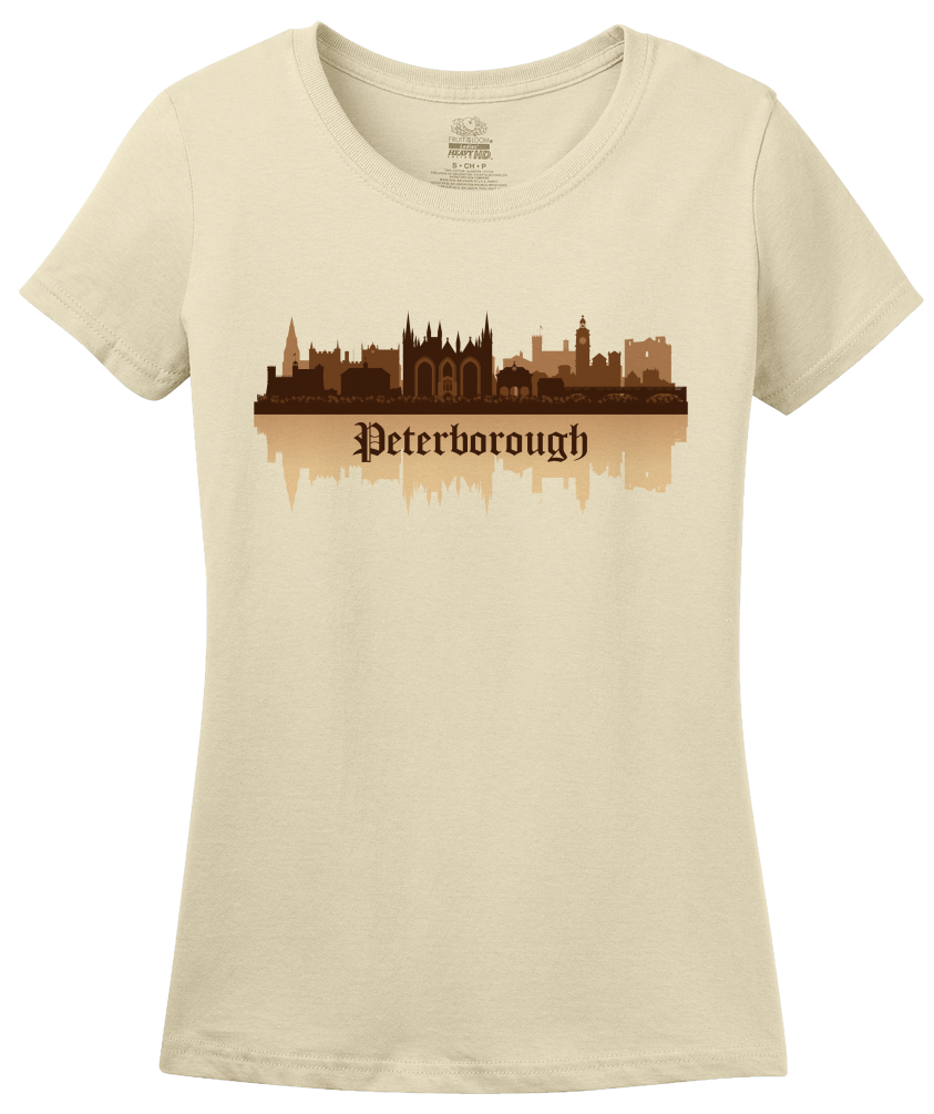 Ladies Natural Skyline Of Peterborough, UK - Peterborough United Football Club T-shirt