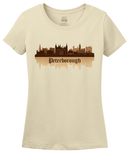 Ladies Natural Skyline Of Peterborough, UK - Peterborough United Football Club T-shirt