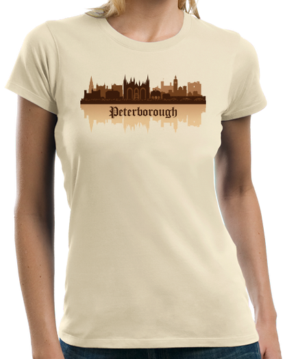 Ladies Natural Skyline Of Peterborough, UK - Peterborough United Football Club T-shirt