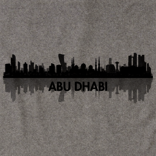 Skyline of Abu Dhabi, UAE Grey art preview