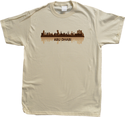 Unisex Natural Skyline Of Abu Dhabi, UAE - United Arab Emirates Dubai City T-shirt