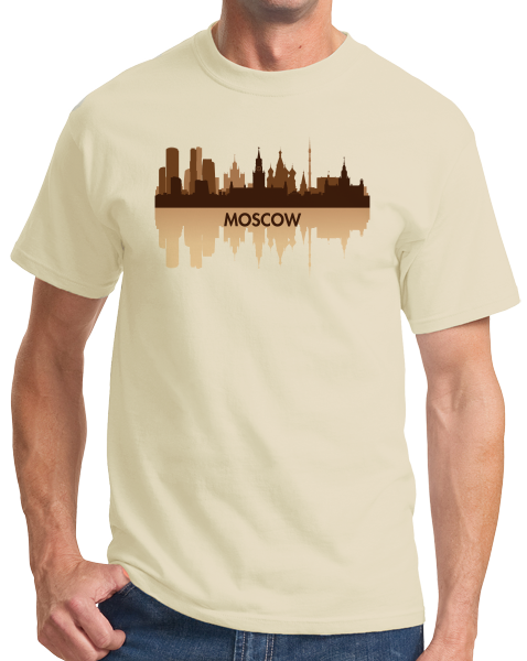 Unisex Natural Skyline Of Moscow, Russia - Russian City Pride Love USSR CCCP T-shirt