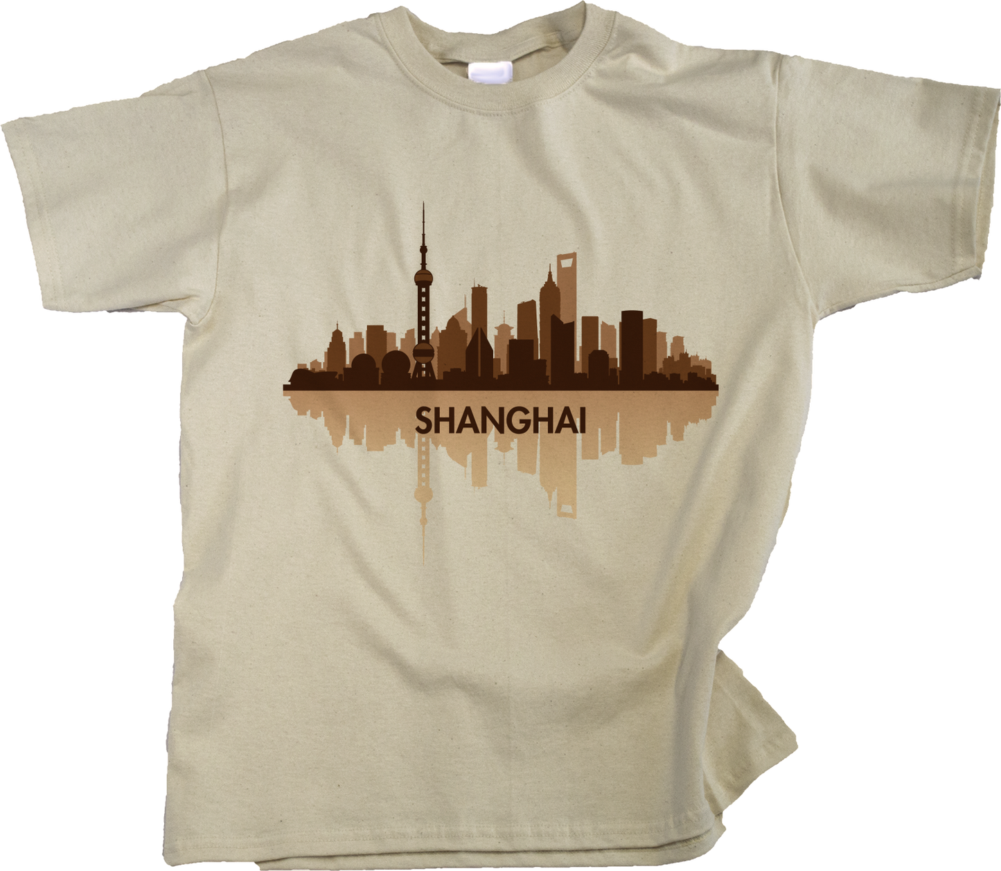 Youth Natural Skyline Of Shanghai, China - Chinese City Love Shanghai Shenhua T-shirt