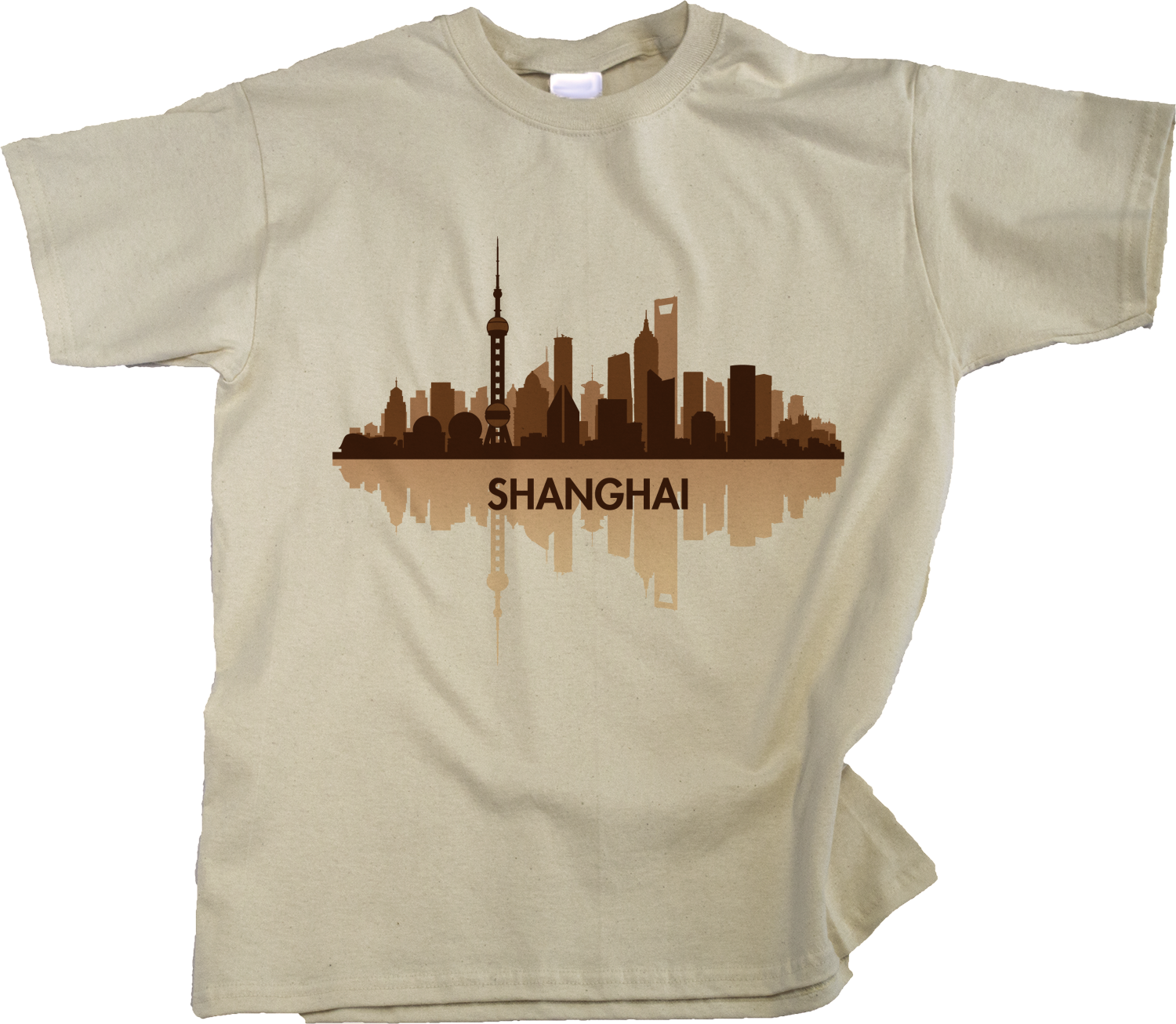 Youth Natural Skyline Of Shanghai, China - Chinese City Love Shanghai Shenhua T-shirt