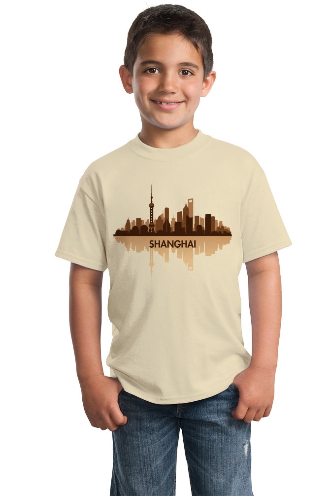 Youth Natural Skyline Of Shanghai, China - Chinese City Love Shanghai Shenhua T-shirt