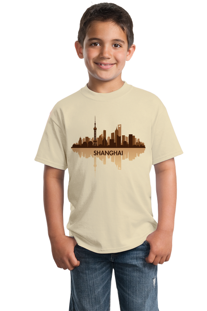 Youth Natural Skyline Of Shanghai, China - Chinese City Love Shanghai Shenhua T-shirt