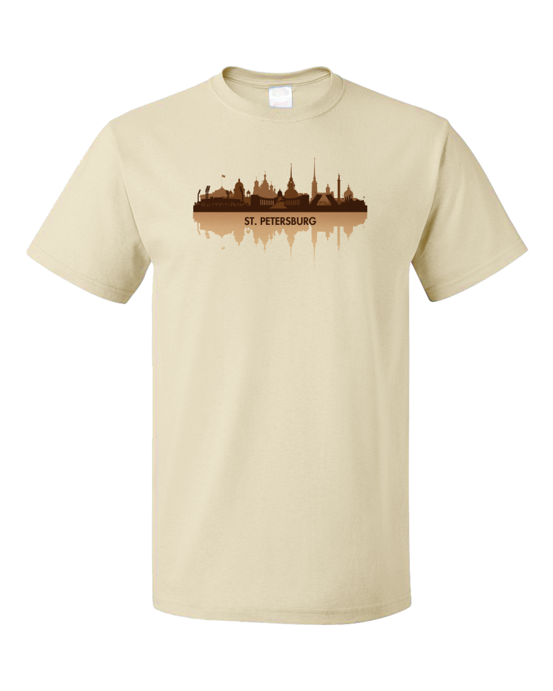 Unisex Natural St. Petersburg, Russia City Skyline - Leningrad Russian Love T-shirt